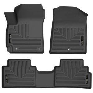 Kia Soul Floor Liners - Front & 2nd Seat - Husky Liners - Weatherbeater Series - Black - `20-`21